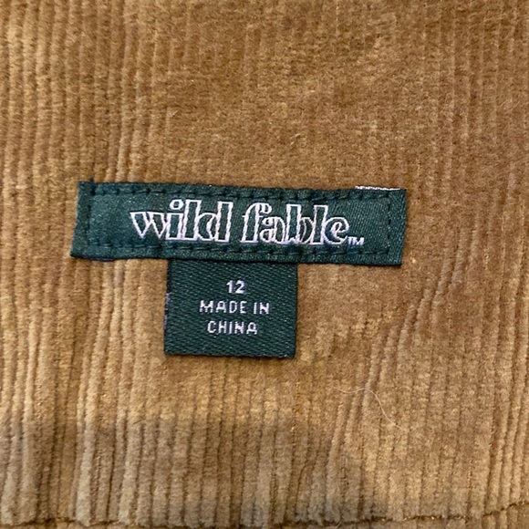 Wild Fable Corduroy Mini Skirt. Full Zip Front. - Picture 5 of 7